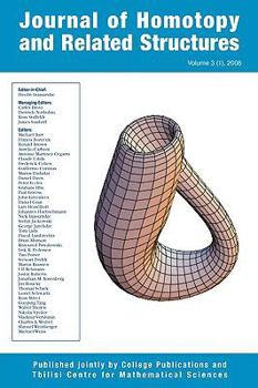 Paperback Journal of Homotopy and Related Structures 3(1) Book