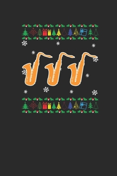 Christmas Saxophone: Blank Lined Notebook (6" x 9" - 120 pages) ~ Christmas Themed Notebook for Daily Journal, Diary, and Gift