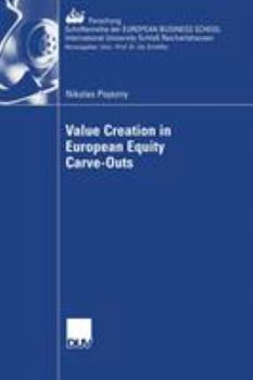 Paperback Value Creation in European Equity Carve-Outs Book