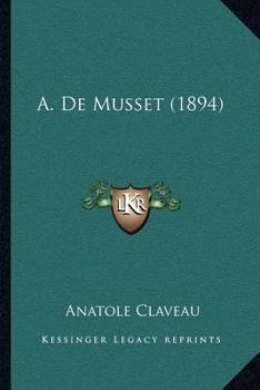 Paperback A. De Musset (1894) [French] Book
