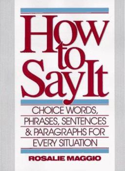 Paperback How to Say It Book