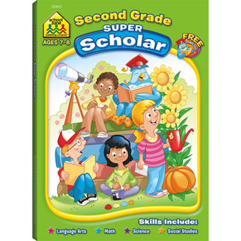 Paperback School Zone Second Grade Super Scholar Workbook Book