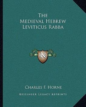 Paperback The Medieval Hebrew Leviticus Rabba Book