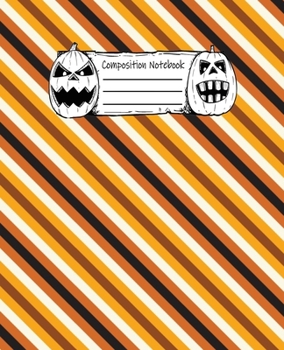 Abstract Halloween Pattern Volume 10 Wide Ruled Journal: 110 Blank Lined Wide Ruled (7.5 x 9.25) Pages to Jot Down Your Thoughts