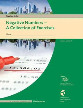 Paperback Negative Numbers: A Collections of Exercises for Students Book