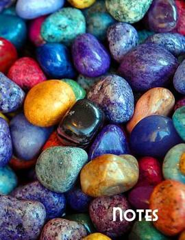 Paperback Notes: Large Wide Ruled One Subject Notebook With Colorful Pebbles On The Cover Book