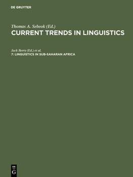 Hardcover Linguistics in Sub-Saharan Africa Book