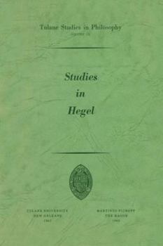 Paperback Studies in Hegel: Reprint 1960 Book