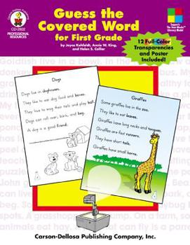 Paperback Guess the Covered Word for First Grade [With Poster and 12 Transparencies] Book