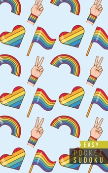 Pocket Sudoku Easy: 158 Easy Sudoku Puzzles | Pocket Sudoku Puzzle Books | Large Print Sudoku Puzzle Books For Adults | Sudoku For Seniors | Travel Size | LGBT Rainbow