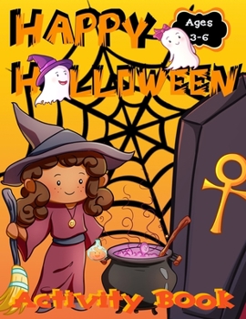 Paperback Happy Halloween Activity Book for Kids Book