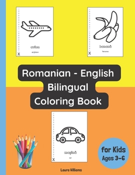 Paperback Romanian - English Bilingual Coloring Book for Kids Ages 3 - 6 Book