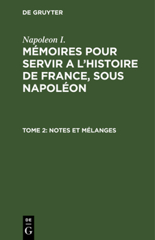 Hardcover Notes Et Mélanges [French] Book