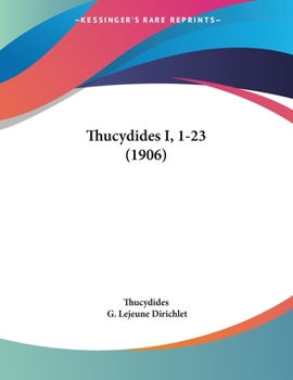 Paperback Thucydides I, 1-23 (1906) [German] Book