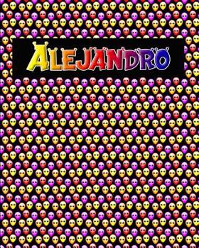 Paperback 120 Page Handwriting Practice Book with Colorful Alien Cover Alejandro: Primary Grades Handwriting Book
