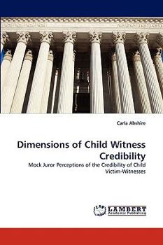 Paperback Dimensions of Child Witness Credibility Book