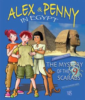 Hardcover The Mystery of the 9 Scarabs: In Egypt; Mission No. 2 [With Folded Gameboard] Book