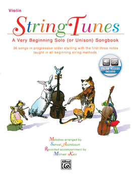 Paperback StringTunes -- A Very Beginning Solo (or Unison) Songbook: Violin, Book & Online Audio Book