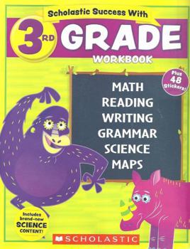 Paperback NEW 2018 Edition Scholastic - 3rd Grade Workbook with Motivational Stickers Book