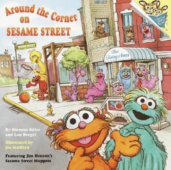 Paperback Elmo Goes Around the Corner-On Sesame Street Book