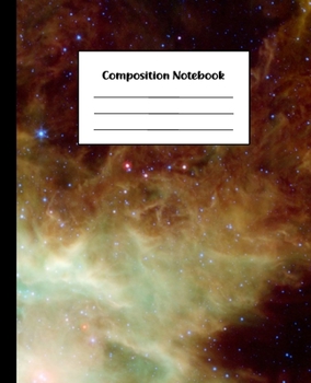 Paperback Composition Notebook: Milky Way Space Dust Galaxy - College Ruled Back To School Notebook For Students, Kids, Teens, Adults & Teachers - Cre Book