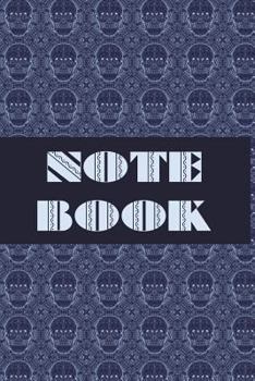 Notebook : Sugar Skull , Day of the Dead , Composition Book . Cornell Notes - 150 Pages , 6 X 9 , Cream , Baby Blue Sugar Skull Tiled