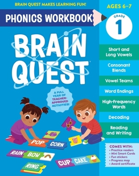 Paperback Brain Quest Phonics Workbook: Grade 1 Book
