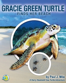 Paperback Gracie Green Turtle Finds Her Beach: A Harry Hawksbill Sea Turtle Adventure Book