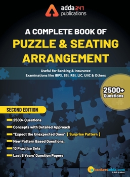 Paperback A Complete Book of Puzzles & Seating Arrangement (Second Printed English Edition) Book