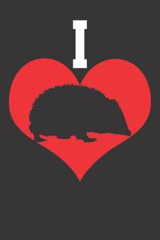 Paperback Notebook: Dot Grid Dotted 6x9 120 Pages Hedgehog Heart Book