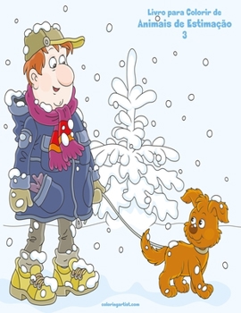 Paperback Livro para Colorir de Animais de Estimação 3 [Portuguese] Book