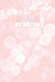 Paperback 2020 Daily Diary: A5 Day on a Page to View Full DO1P Planner Lined Writing Journal - Pink Bokeh Lights Design Book