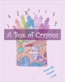 Paperback A Box of Crayons: Imagination fills the box with love! Book