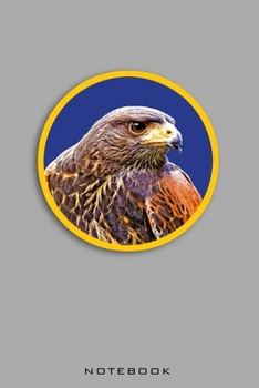 Notebook: Desert Buzzard, Harris Hawk, Buteo. Format A5, 120 pages, fine light grey lined. Daily entries, notes and journal for the falconer, Ornithologist, nature and bird friends.