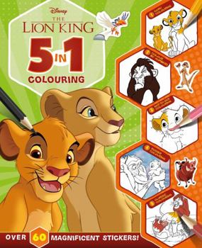 Paperback Disney The Lion King: 5 in 1 Colouring (With dot-to-dot, colour-by-numbers, copy colouring, and more!) Book