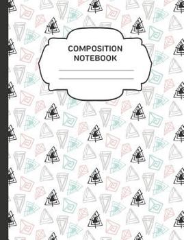 Paperback Composition Notebook: College Ruled Narrow Line Comp Books for School - Triangle Scribbles Doodles Book