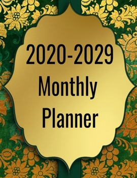 2020-2029 Monthly Planner: 8.5 X 11 Ten Year  Planner For Men and Women