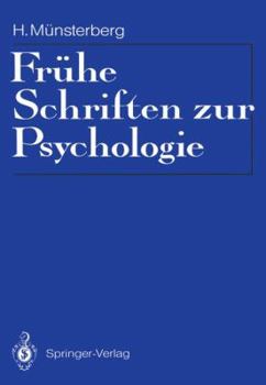 Paperback Frühe Schriften Zur Psychologie: Eingeleitet, Mit Materialien Zur Rezeptionsgeschichte Und Einer Bibliographie [German] Book