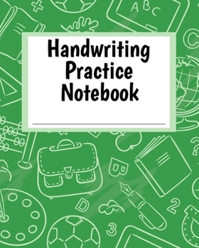 Paperback Handwriting Practice Notebook: Pink and Blue Pencil Theme Composition-Style Book for Printing and Writing Practice - Grade Pre-K - 2 Primary School W Book