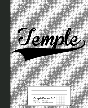 Paperback Graph Paper 5x5: TEMPLE Notebook Book