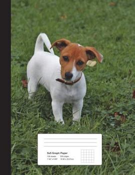 Paperback Jack Russell Terrier Puppy 5 x 5 Graph Ruled Composition Book: Notebook 200 pages, 100 sheets Book