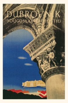 Paperback Vintage Journal Dubrovnik, Croatia Travel Poster Book