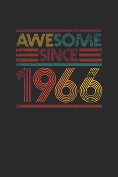 Paperback Awesome Since 1966: Graph Paper Notebook - Birthday Gift or Anniversary Gift Idea Book
