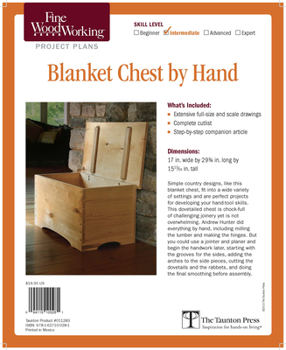 Misc. Supplies Fine Woodworking's Blanket Chest by Hand Plan Book