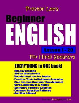 Paperback Preston Lee's Beginner English Lesson 1 - 20 For Hindi Speakers Book
