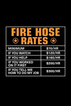 Paperback Fire Hose Rates: Lined Journal, 120 Pages, 6x9 Sizes, Funny Fire Hose Notebook Gift For Fire Hoses Book