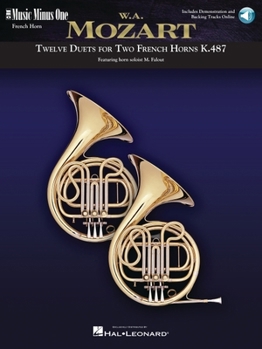 Paperback Mozart - Twelve Duets for Two French Horns Book/Online Audio Book