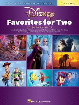 Paperback Disney Favorites for Two: Easy Instrumental Duets - Cello Edition Book