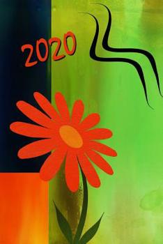 2020: Agenda semainier 2020 - Calendrier des semaines 2020 - Turquoise pointill� - fleurs