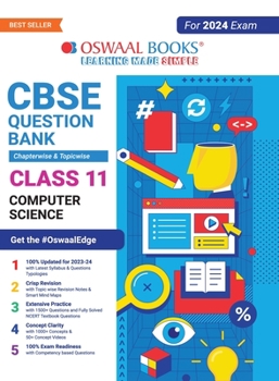 Paperback Oswaal CBSE Chapterwise & Topicwise Question Bank Class 11 Computer Science Book (For 2023-24 Exam) Book